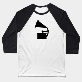 Phonograph (Black) Baseball T-Shirt